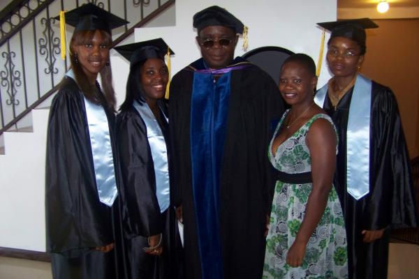 Dr. Mube with 2008 Primary Education Graduates